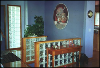 glass blcok banister and window sample